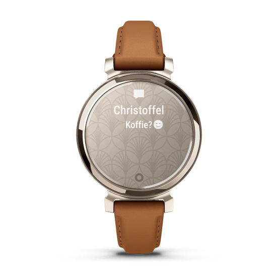 GARMIN LILLY 2 CLASSIC CREAM GOLD BRUIN LEER - 10068711