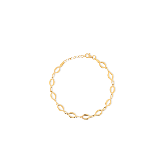 14k GG ARMBAND "CLASSIC" PLATTE O ELEMENTEN 19cm - 10067219