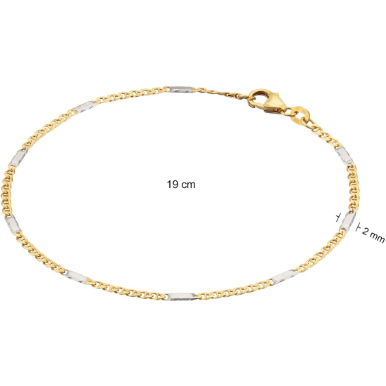 14K GG ARMBAND FANTASIE BICOLOR - 204.5002.19 - 10068780