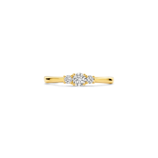 BLUSH 14k GG RIJRING 3x LG DIAM.2x.06ct 1x.20ct BRILJANT W-SI LG1007Y/52 - 10068881
