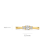 BLUSH 14k GG RIJRING 3x LG DIAM.2x.06ct 1x.20ct BRILJANT W-SI LG1007Y/52 - 10068881