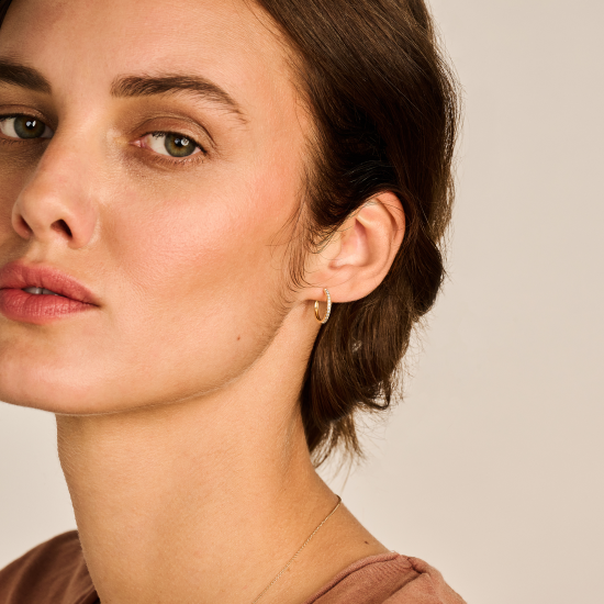 BLUSH 14k GG CREOOLEN 1RIJ ZIRK 2x10mm 7309YZI - 10068886
