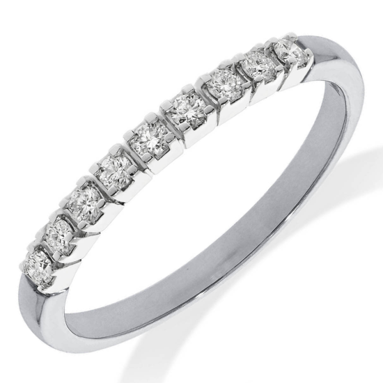 14k WG RIJRING 0,18ct H-SI 4P KLAUW - 10068913