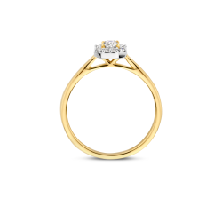 ROZETRING LG DIAMANT BAGGUETTE/BRILJANT .40ct W-SI 14k GG - 10068932