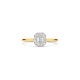 ROZETRING LG DIAMANT BAGGUETTE/BRILJANT .40ct W-SI 14k GG - 10068932