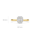 ROZETRING LG DIAMANT BAGGUETTE/BRILJANT .40ct W-SI 14k GG - 10068932