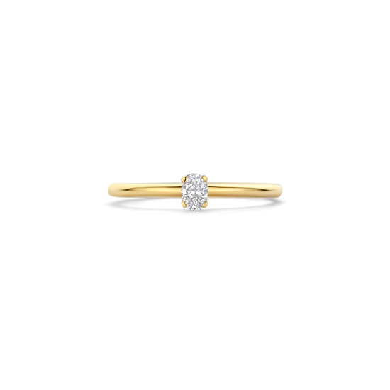 BLUSH 14k GG SOLITAIRRING MET OVALE LG DIAMANT .15ct TW-SI LG1028Y/52 - 10068935