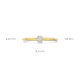 BLUSH 14k GG SOLITAIRRING MET OVALE LG DIAMANT .15ct TW-SI LG1028Y/52 - 10068935