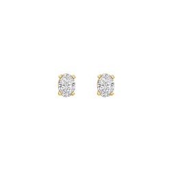 BLUSH 14k GG SOLITAIR OORSTEKERS MET OVALE LG DIAM.15ct W-SI - 10068936