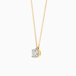 BLUSH 14k GG RONDANKERCOLLIER MET SOLITAIRHANGER OVALE LG DIAM.15ct - 10068937