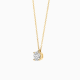 BLUSH 14k GG RONDANKERCOLLIER MET SOLITAIRHANGER OVALE LG DIAM.15ct - 10068937