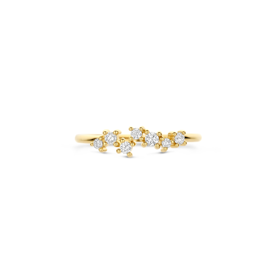 BLUSH 14k GG RING MET 7 ZIG-ZAG ZIRKONIAS - 10068948