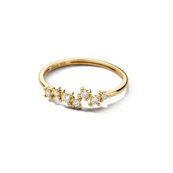 BLUSH 14k GG RING MET 7 ZIG-ZAG ZIRKONIAS - 10068948