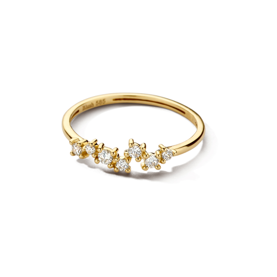 BLUSH 14k GG RING MET 7 ZIG-ZAG ZIRKONIAS - 10068948
