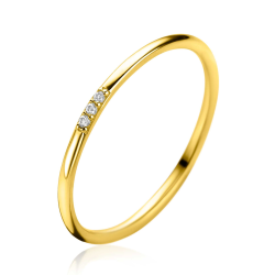 14K GG ZINZI AANSCHUIF RING 3X ZIRCONIA - ZGR530-54 - 10068950