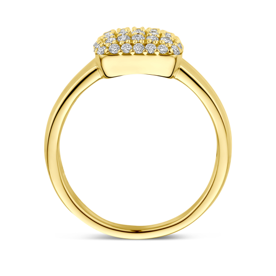 FACETTE 14k GG RING 49 LG DIAMANTEN .50ct H-SI - 10068957
