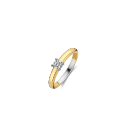 TI SENTO VERGULD SOLITAIRE RING ZIRCONIA - 12212ZY/56 - 10068961
