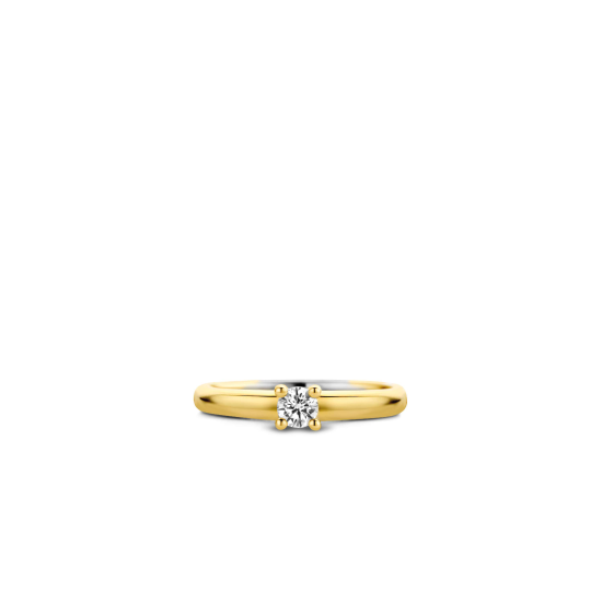TI SENTO VERGULD SOLITAIRE RING ZIRCONIA - 12212ZY/56 - 10068961