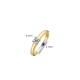 TI SENTO VERGULD SOLITAIRE RING ZIRCONIA - 12212ZY/56 - 10068961