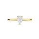 14k GG SOLITAIRRING MET PEAR SHAPED LG DIAM 0.50ct H-SI - 10068963