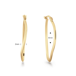 14K GG ANTIBES HOOPS OORBELLEN JKE25.518 - JACKIE - 10068964