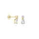 14k GG OORSTEKERS MET PEAR SHAPE EN BRILJANT GESLEPEN LG DIAMANT 1.25ct (2x 0.625ct) H-SI PEAR SHAPE EN BRILJANT GESLEPEN - 10068965