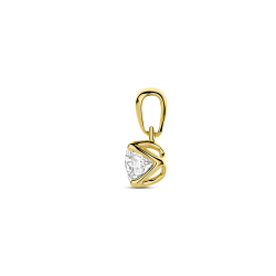14k GG SOLITAIRHANGER BRILJANT GESLEPEN LG DIAM 0.50ct H-SI - 10068966