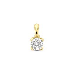 14k GG SOLITAIRHANGER BRILJANT GESLEPEN LG DIAM 0.50ct H-SI - 10068966