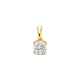 14k GG SOLITAIRHANGER BRILJANT GESLEPEN LG DIAM 0.50ct H-SI - 10068966