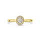 14k ROZETRING BRILJANT+OVAL CUT LG DIAM 0.32ct H-SI - 10068967