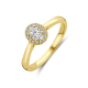 14k ROZETRING BRILJANT+OVAL CUT LG DIAM 0.32ct H-SI - 10068967