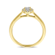 14k ROZETRING BRILJANT+OVAL CUT LG DIAM 0.32ct H-SI - 10068967