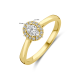 14k ROZETRING BRILJANT+OVAL CUT LG DIAM 0.32ct H-SI - 10068967