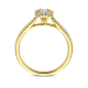 14k GG ROZETRING BRILJANT EN EMERALD CUT LG DIAM 0.48ct H-SI - 10068968