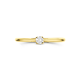 14k GG SOLITAIRRING BRILJANT LG DIAM 0.10ct H-SI - 10068970