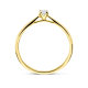 14k GG SOLITAIRRING BRILJANT LG DIAM 0.10ct H-SI - 10068970