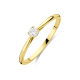 14k GG SOLITAIRRING BRILJANT LG DIAM 0.10ct H-SI - 10068970