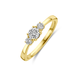 14k GG TRILOGIE 3x BRILJANT LG DIAM 0.46ct H-SI - 10068971