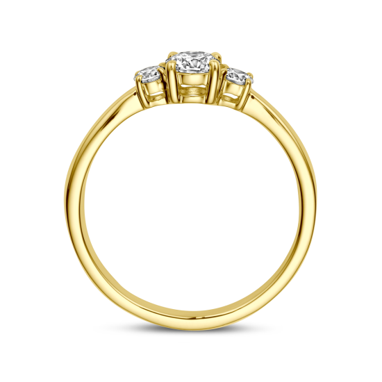 14k GG TRILOGIE 3x BRILJANT LG DIAM 0.46ct H-SI - 10068971