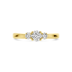 14k GG TRILOGIE 3x BRILJANT LG DIAM 0.46ct H-SI - 10068971