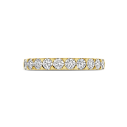 14k GG RIJRING 10x BRILJANT LG DIAM 1.00ct H-SI - 10068972