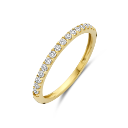 14k GG RIJRING 16x BRILJANT LG DIAM 0.255ct h si - 10068973