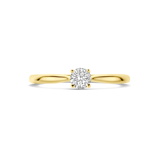 14k GG SOLITAIRRING BRILANT LG DIAM 0.25ct H-SI - 10068974