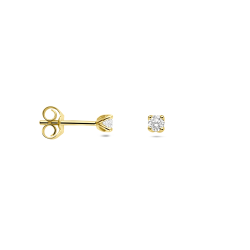 14k SOLITAIR OORSTEKERS 2x BRILJANT LG DIAM 0.20ct. (2x 0.10ct) H-SI - 10068978