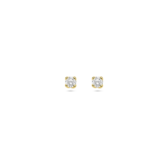 14k SOLITAIR OORSTEKERS 2x BRILJANT LG DIAM 0.20ct. (2x 0.10ct) H-SI - 10068978