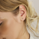 14k SOLITAIR OORSTEKERS 2x BRILJANT LG DIAM 0.20ct. (2x 0.10ct) H-SI - 10068978