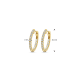 14k GG KLAPCREOLEN BRILJANT LG DIAM 0.46ct (2x 0.23ct) H-SI 16,5 mm - 10068979