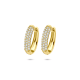 14k GG KLAPCREOLEN 3RIJ LG BRILJANT DIAM 0.755ct (2x 0.3775ct) H-SI 18 mm - 10068980
