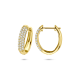 14k GG KLAPCREOLEN 3RIJ LG BRILJANT DIAM 0.755ct (2x 0.3775ct) H-SI 18 mm - 10068980