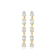 14k GG OORSTEKERS MET HANGEND 2x5 LG DIAM 2.00ct (2x 1.00ct) H-SI 30 mm - 10068981